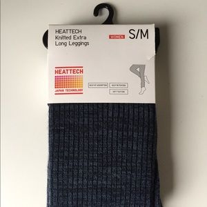 NWT Uniqlo Heattech Knitted Extra Long Leggings